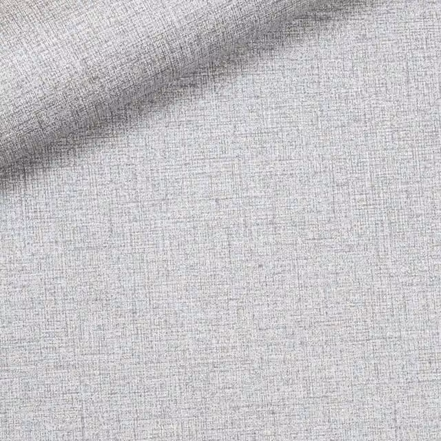 Sophie Laurence Plain Linen Effect Texture Silver Grey Heavyweight Wallpaper - Grey