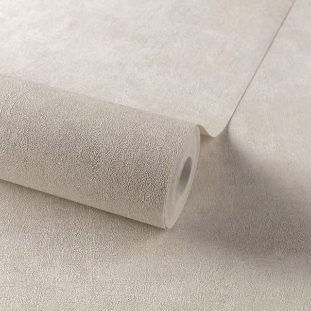 Grandeco Annabella Plain Wallpaper Roll in Beige