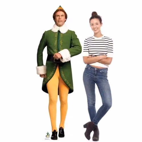 Star Cutouts SC1688 Buddy the Elf Marching Cardboard Cutout Multicolour Festive Party Decoration – 1