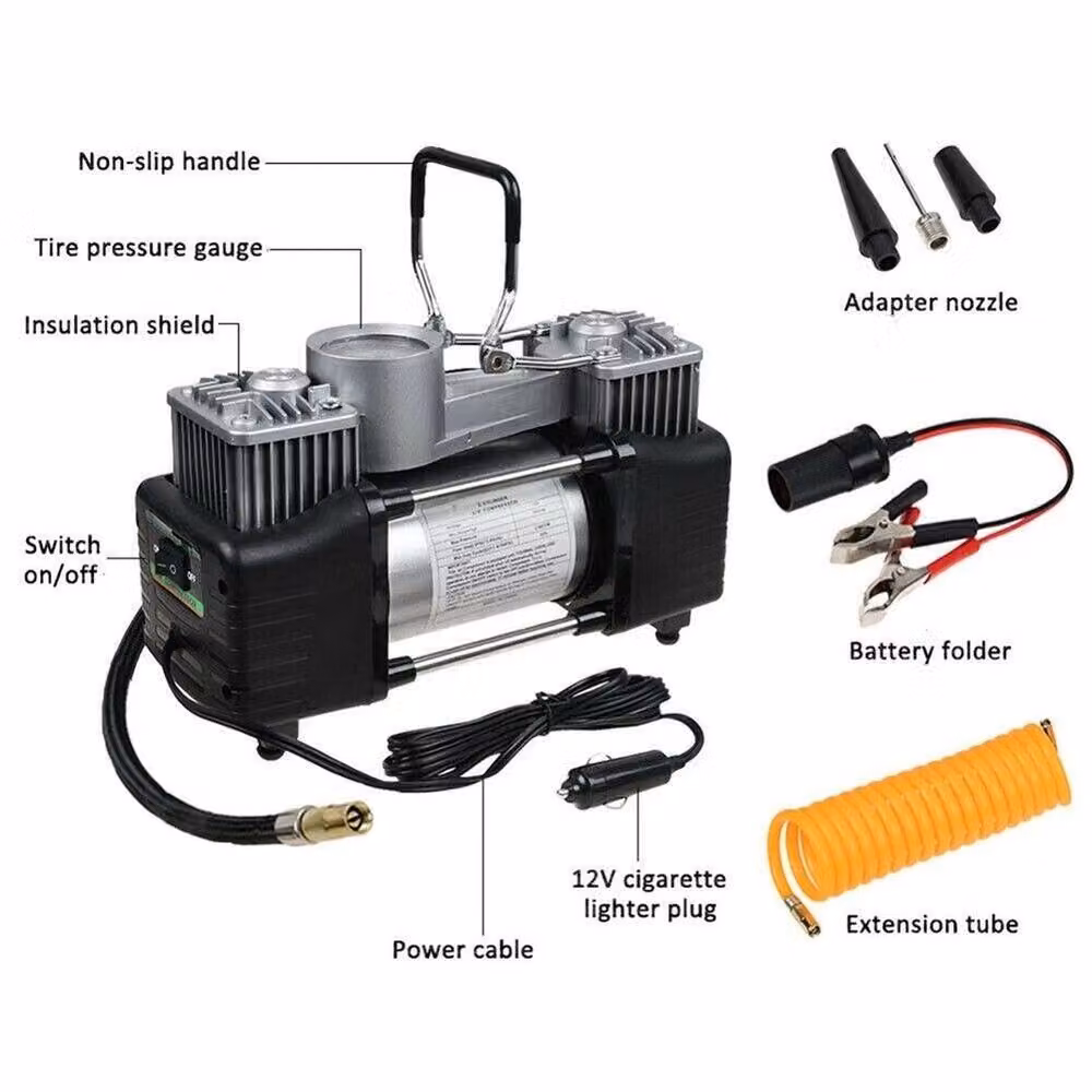 SPETLEK Heavy Duty 150psi 12v Hi Speed 4x4 SUV Bus Air Compressor in Black, W: 1000 mm, D: 400 mm – 2