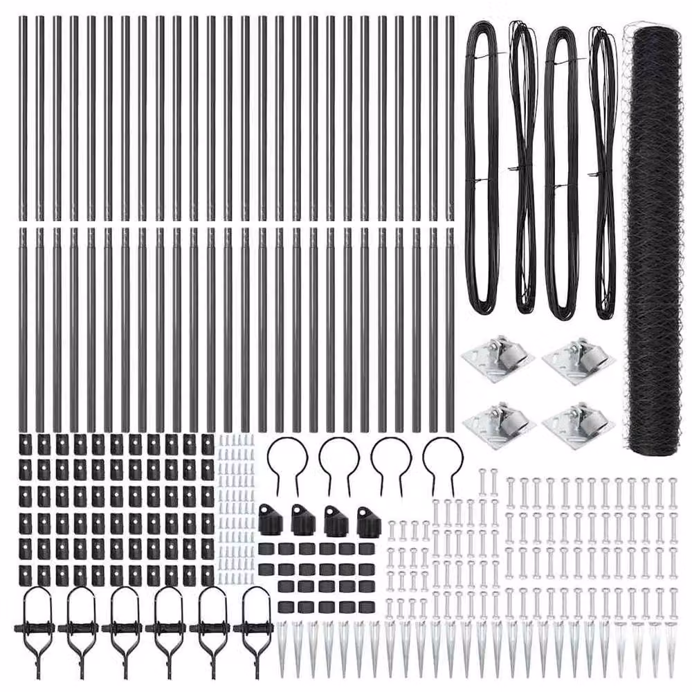 Berkfield Home Grey Steel Hexagon Fence, H: 140 cm x W: 50 m – 3