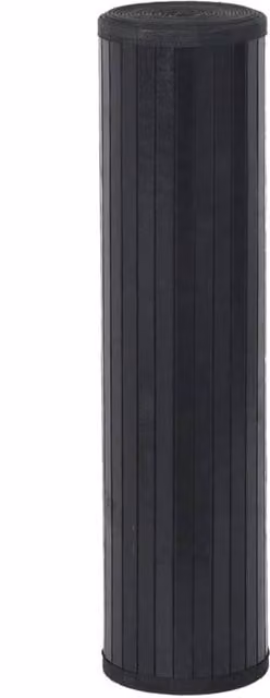 Berkfield Home Rectangular Bamboo Rug in Black, W: 70 cm, L: 1000 cm