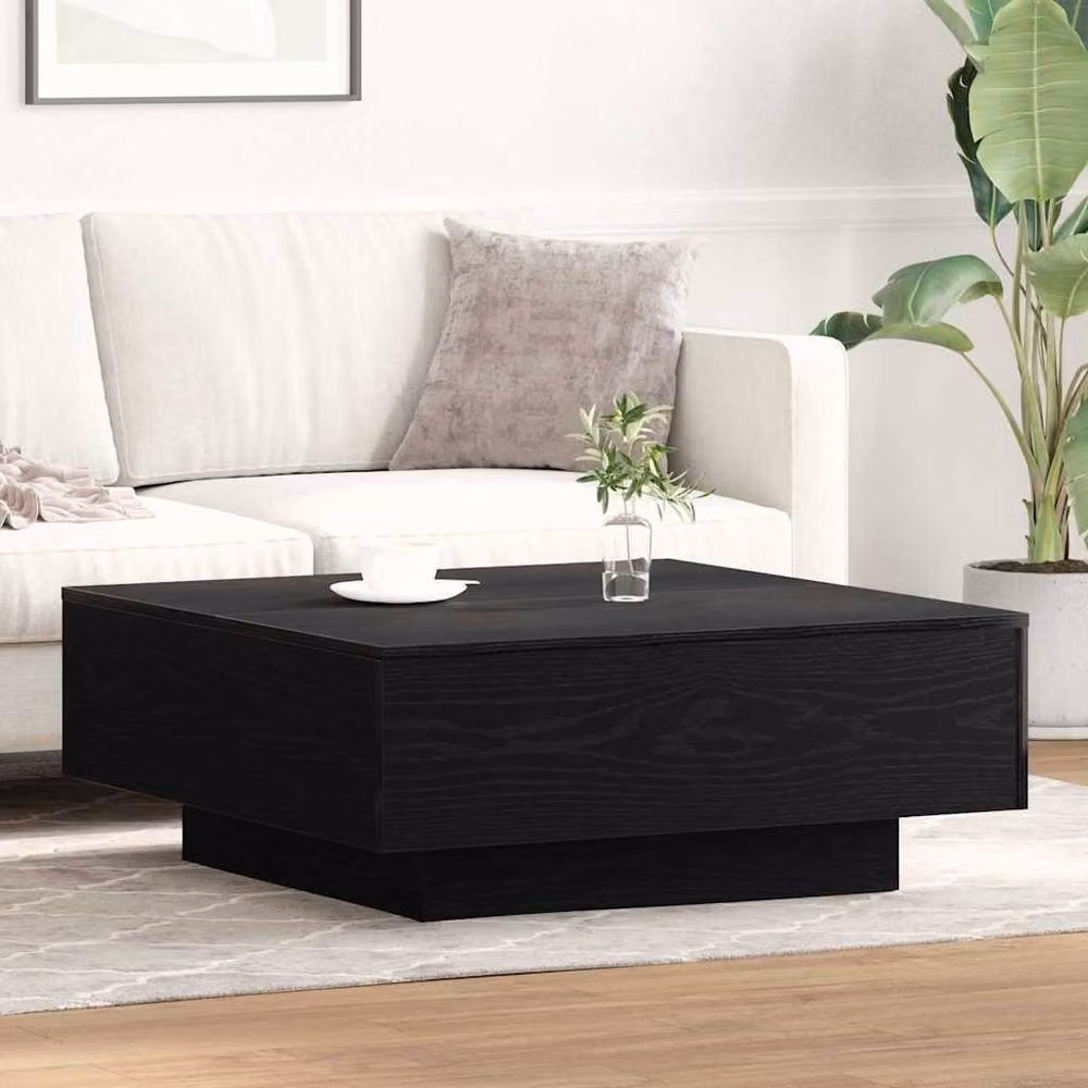 Berkfield Home Black Oak Coffee Table, W/D/H: 80 x 80 x 31 cm – 2