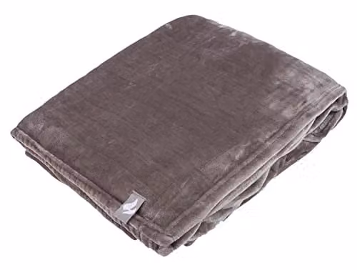 Heat Holders Extra Soft Winter Warm 1.7 TOG Large Luxury Thermal Fleece Throw Blanket in Moon Rock Grey, W: 270 cm, D: 240 cm