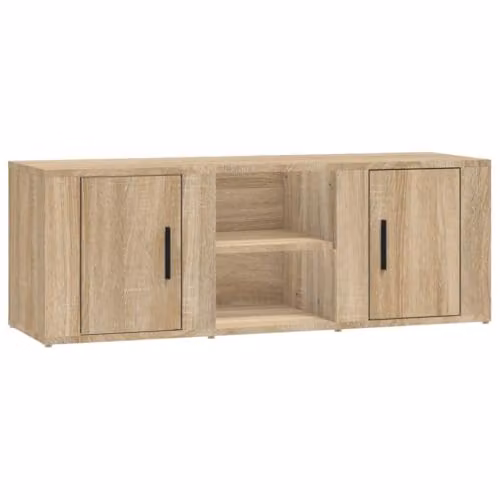vidaXL Modern TV Cabinet in Sonoma Oak, W/D/H: 100 x 31.5 x 35 cm