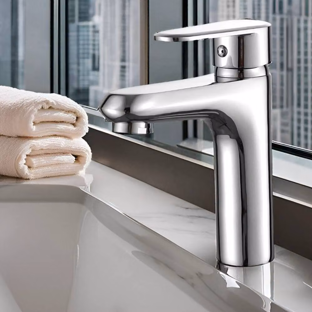 Hinsinc Single Lever Bathroom Basin Mixer Tap with Pop-Up Waste in Chrome Silver – 2