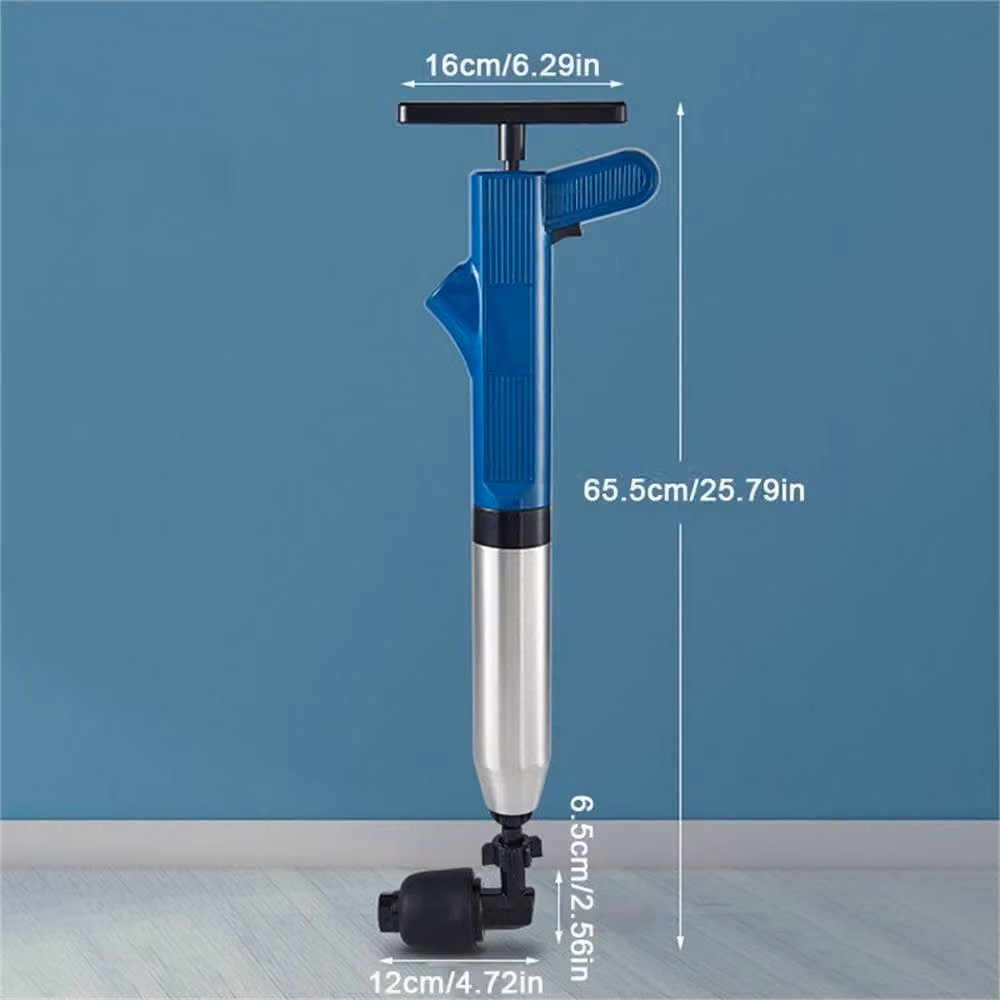 VOGREX High Pressure Air Plunger Drain Blaster Toilet Unblocker, Blue – 2