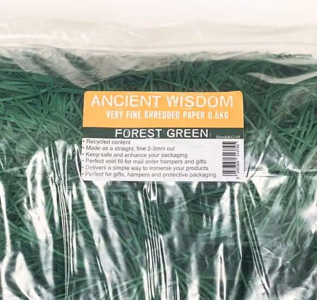 KDMK Green Shredded Paper for Gift Decor