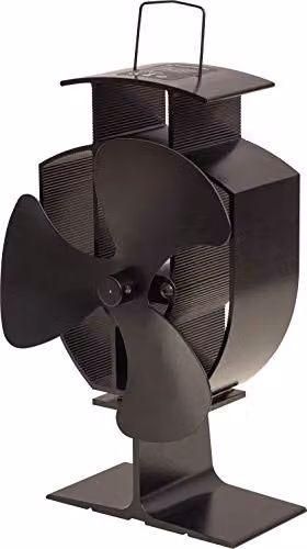 Prem-i-air Whisper Quiet Heat Powered Log and Wood Burner Stove Fan with 3 Blades, Black, W/D/H: 22.5 x 15.0 x 9.5 cm – 1
