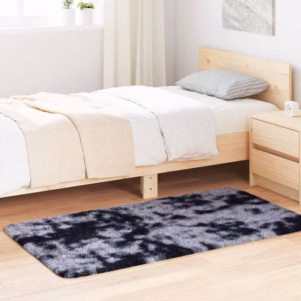 Berkfield Home NAVARRA Shaggy High Pile Rug, Grey, W: 80 cm x L: 150 cm – 2