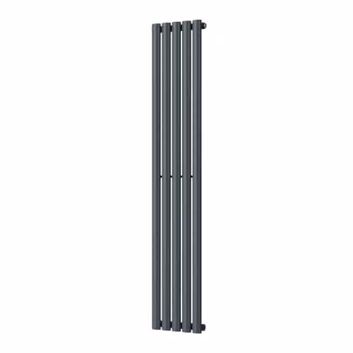 UK Radiators Omeara Anthracite Elliptical Tube Vertical Designer Radiator, H 160 cm x W 29 cm – 2