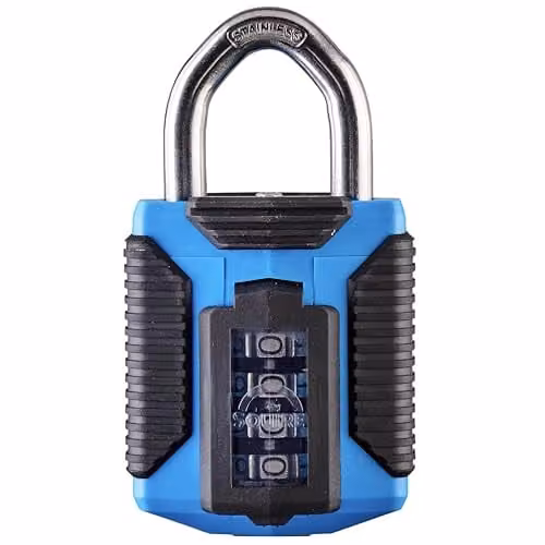 Squire CP50 Heavy Duty 4 Wheel Combination Padlock in Blue – 1