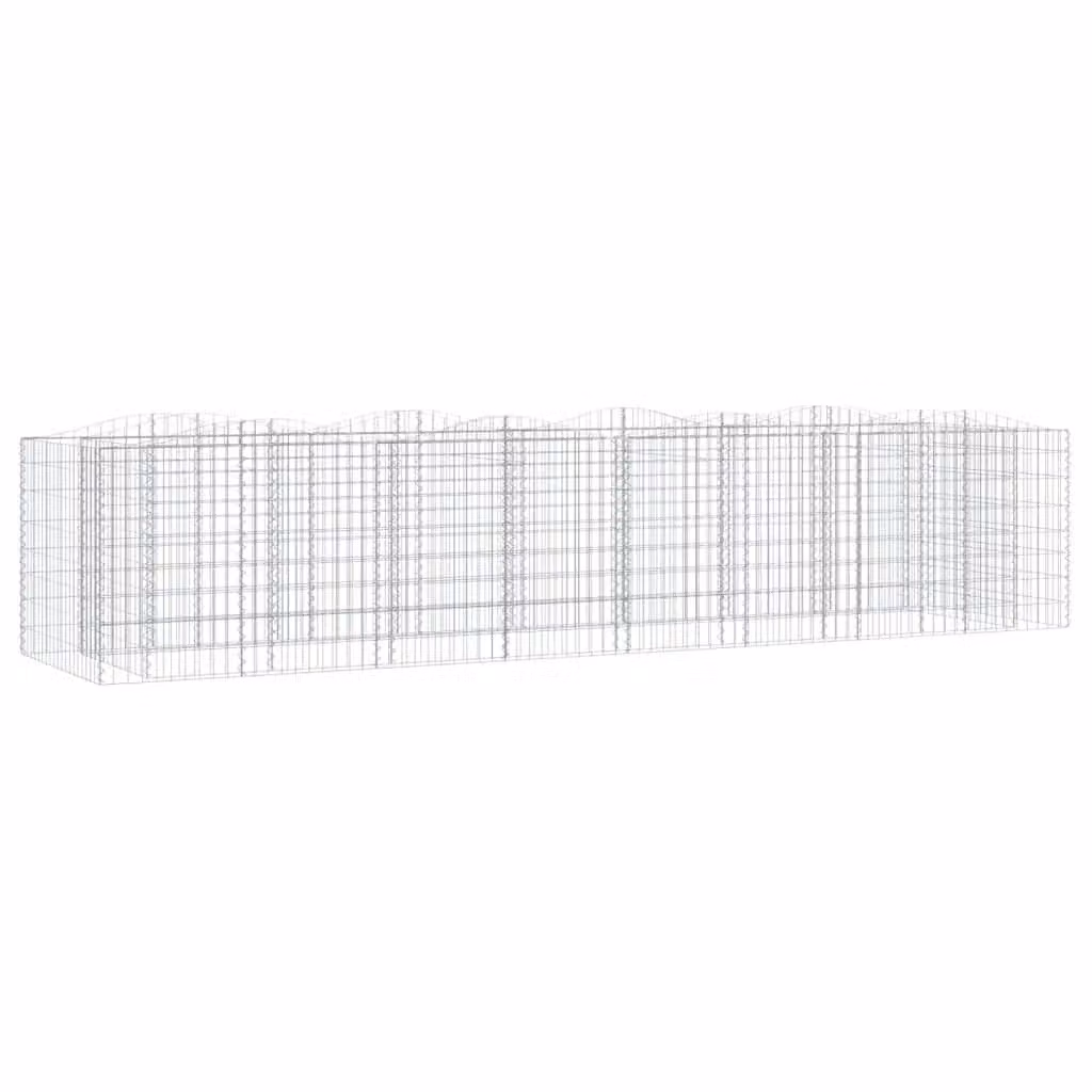 Berkfield Home Arched Gabion Raised Bed in Silver Galvanised Steel, W: 400 cm, D: 100 cm, H: 100 cm – 2
