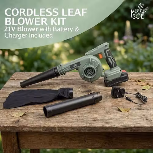 Pelle & Sol 21V Cordless Leaf Blower in Green with Rechargeable Battery and Charger – 2