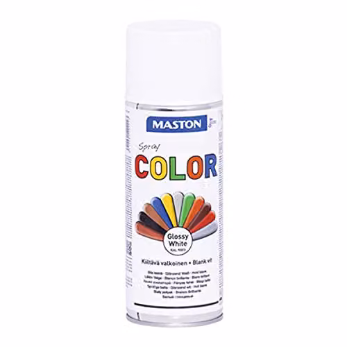 Maston Quick Drying Glossy White Solvent Based Spray Paint 400 ml