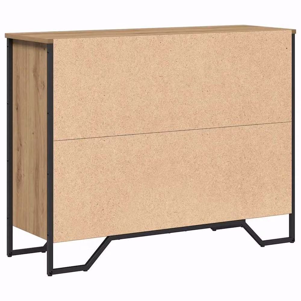 Berkfield Home Artisan Oak Sideboard in Brown, W/D/H: 97 x 32.5 x 74.5 cm – 5