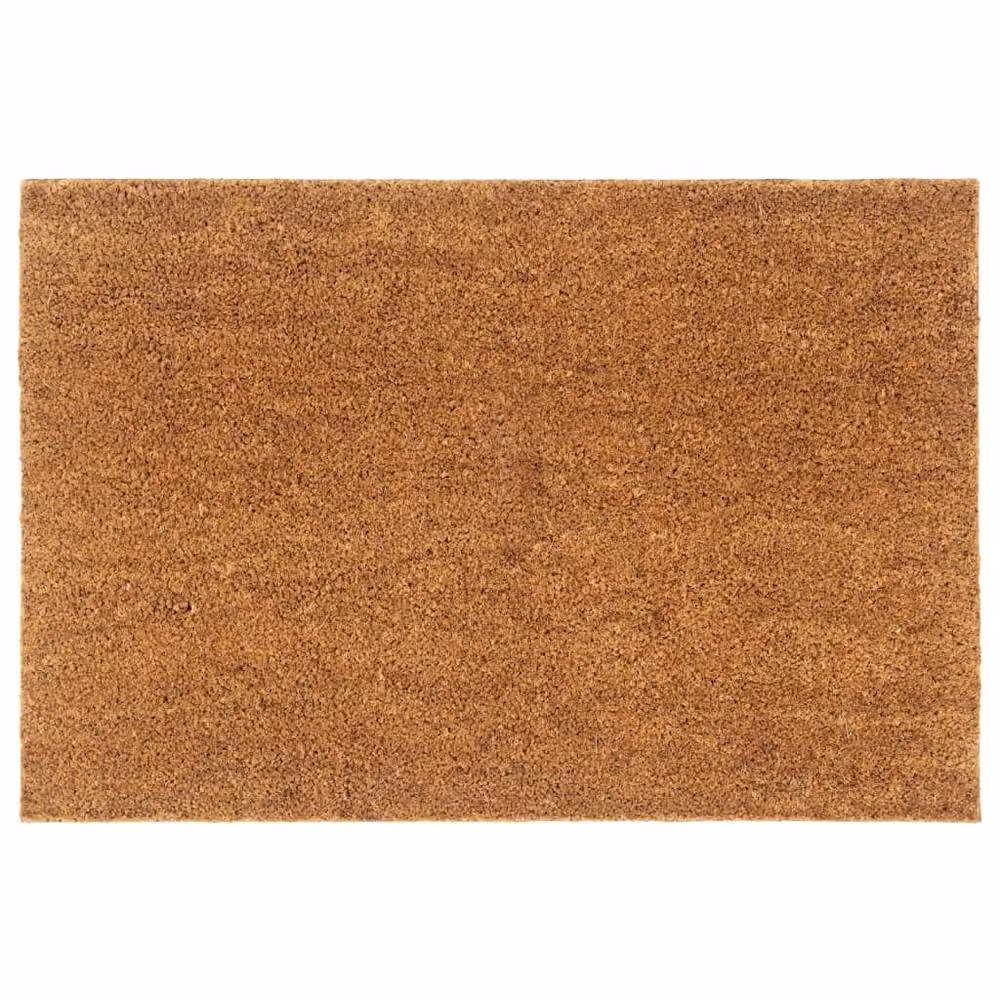 Berkfield Home Rectangular Coir Door Mat in Brown, W/D: 90 x 60 cm – 1