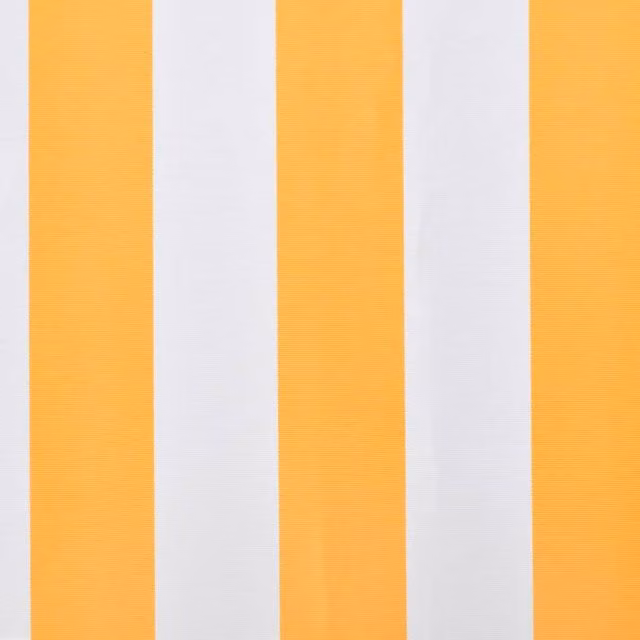 Berkfield Home Durable Polyester Awning Sunshade Canvas in Sunflower Yellow and White, W: 3 m, D: 2.5 m