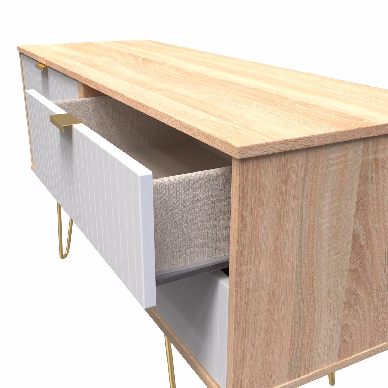 Ready Assembled 2 U Bexley 4 Drawer Bed Box in Natural – 2