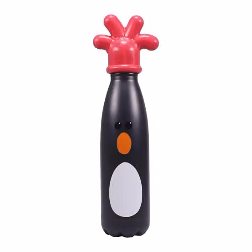 Half Moon Bay Wallace & Gromit Feathers McGraw 3D Metal Water Bottle, Red and Multicolour, 500ml