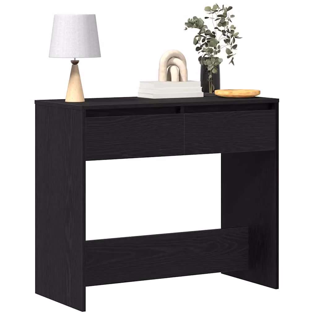 Berkfield Home Modern Black Oak Console Table, W/D/H: 89 x 41 x 76.5 cm – 3
