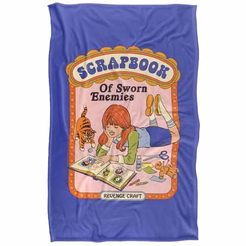 Steven Rhodes Scrapbook Of Sworn Enemies Super Soft Fleece Throw Blanket W/D: 91 x 147 cm
