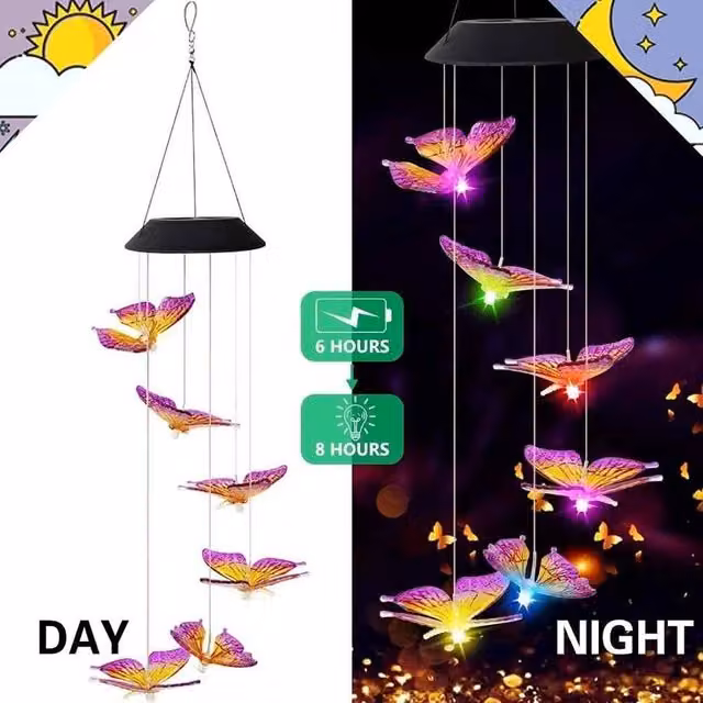 SPETLEK Solar Powered Multicolour LED Wind Chimes for Garden Decor – 1