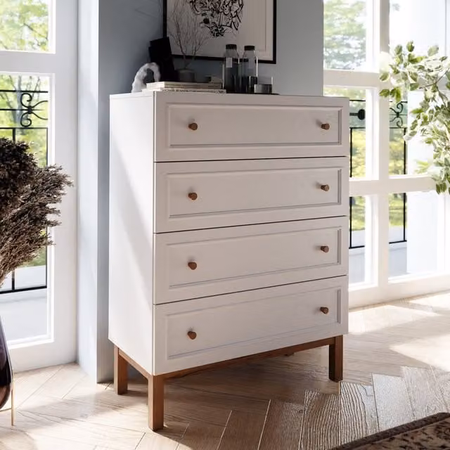 Furniture To Go Wensley Modern Chest of Drawers in Grey and White