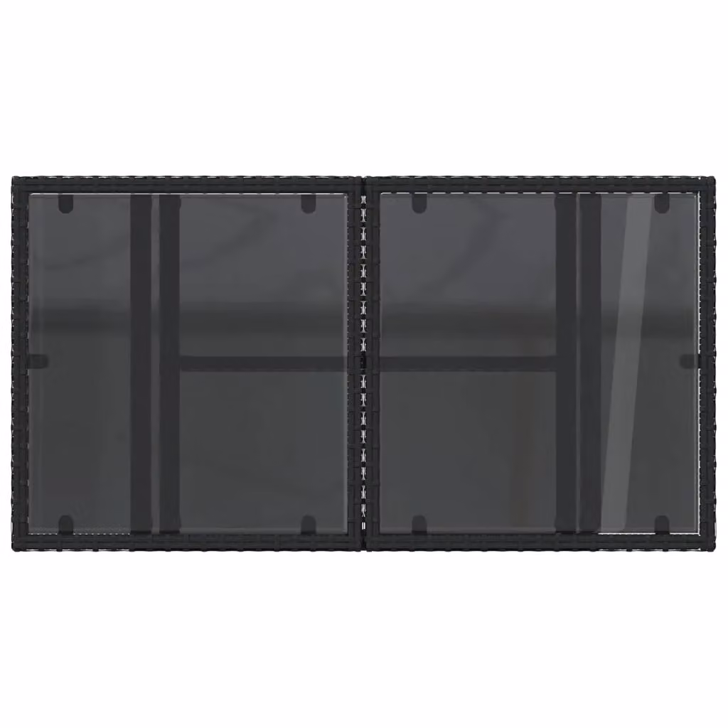 Berkfield Home Modern Garden Table with Glass Top, Black, W/D/H: 100 x 55 x 73 cm – 5