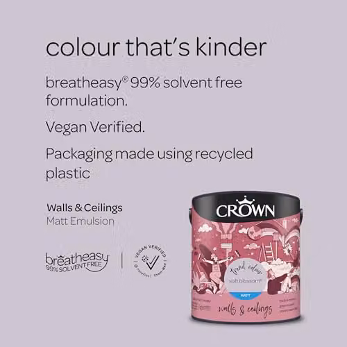 Crown Soft Blossom Pink Matt Emulsion Water Based 2.5l – 3