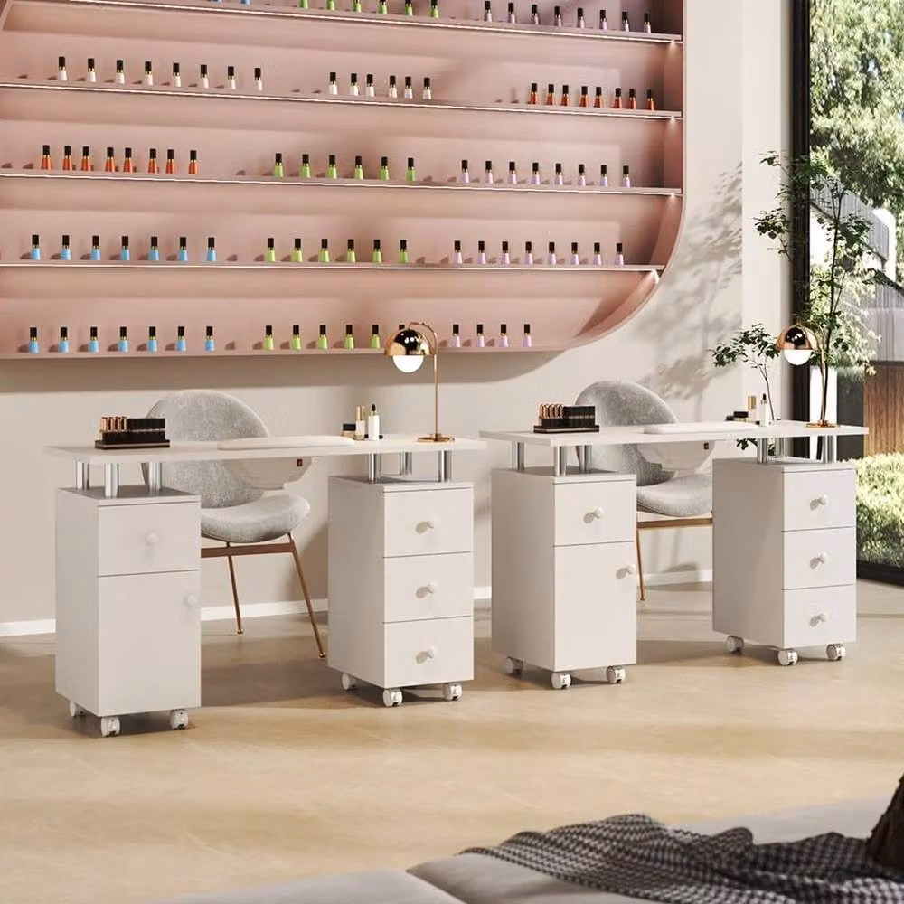 FORGEVIO Pro Manicure Table for Professional Nail Beauty Salons in White – 2