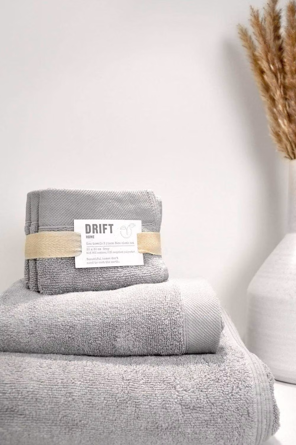 Drift Home Abode Grey Cotton Towel, W/D/H: 50 x 90 cm – 4
