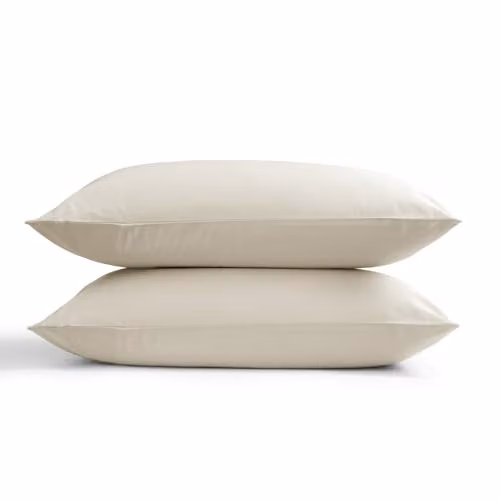 Christy 400TC Mako Satin Cotton Pillowcases, 2 Pack, Beige – 2