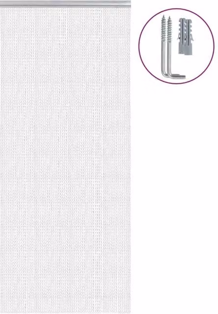 Berkfield Home Aluminium Chain Door Fly Screen, Silver, W: 90 cm, H: 212 cm