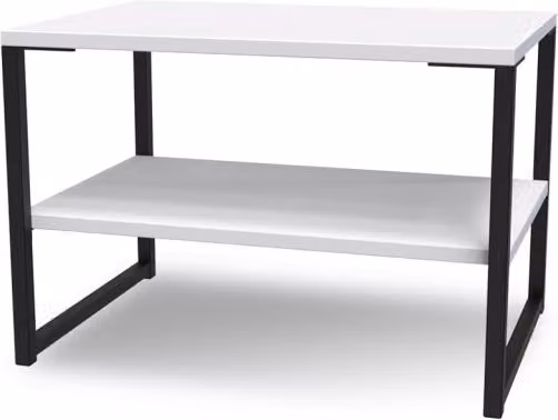 Welcome Furniture Diego Bedside Table in White Matt Metal
