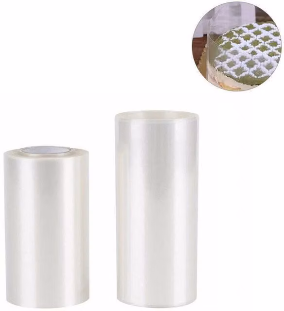 VOGREX Transparent Acetate Cake Collar Roll, Clear, W: 20 cm, L: 10 m – 1