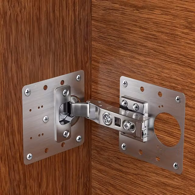 Livingandhome Stainless Steel Hinge Repair Plate with Fixing Screws, Silver