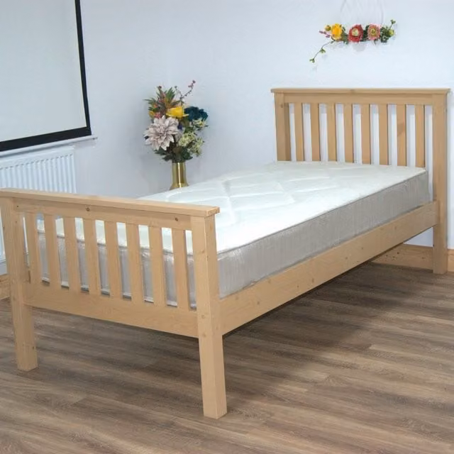 RELAXBy AMANI Hampshire Single Bed Frame in Brown Solid Waxed Pine