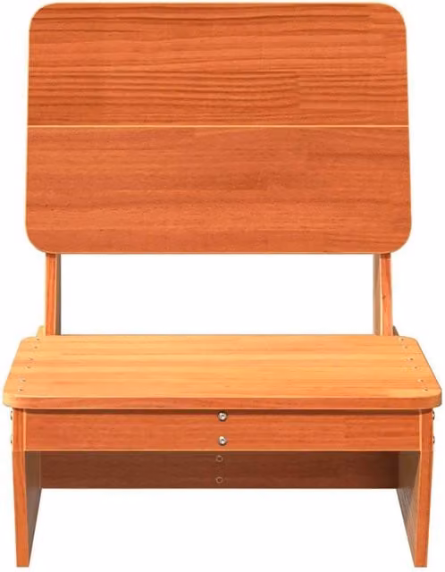 Berkfield Home Beautiful Wax Brown Solid Wood Pine Garden Chair W: 60 cm, D: 64 cm, H: 70.5 cm – 1