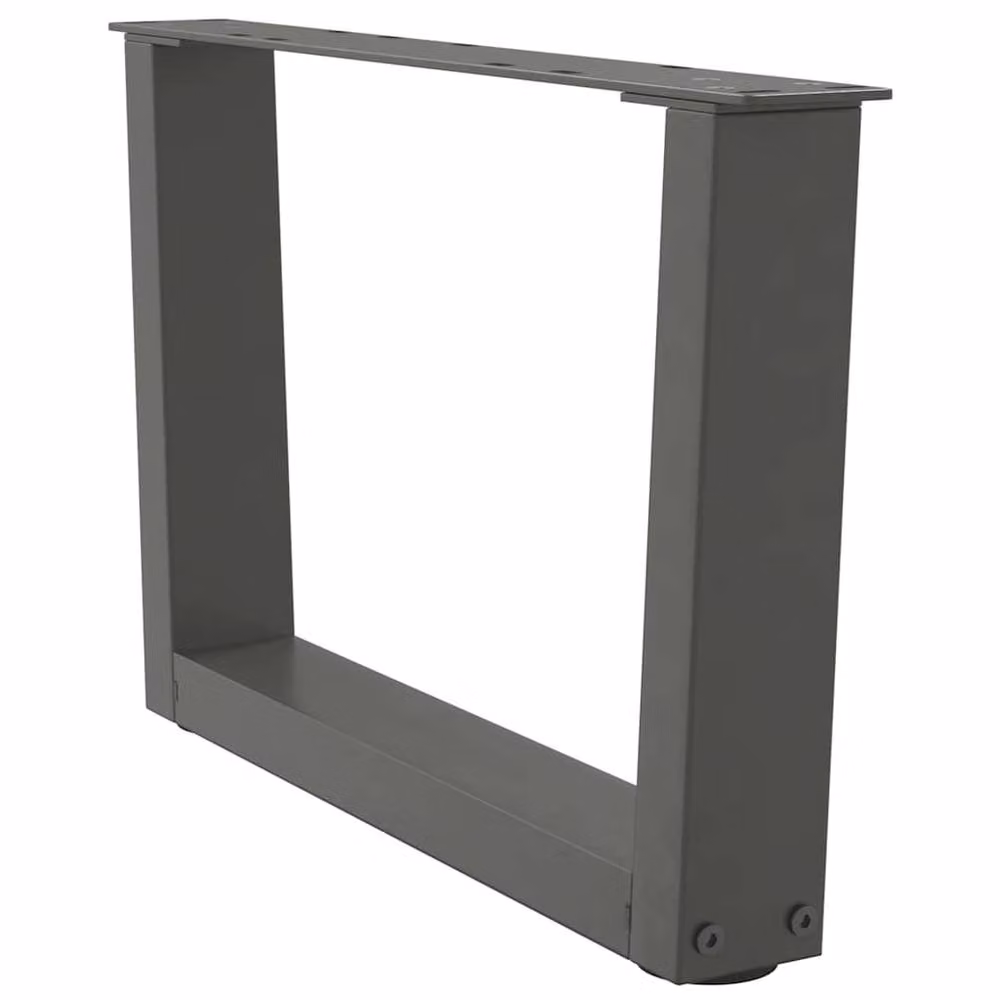 Berkfield Home V-Shape Dining Table Legs, 2 Pieces, Anthracite Grey Steel, W: 60 cm, H: 30-31.3 cm – 2