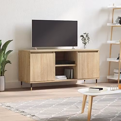vidaXL TV Cabinet in Brown Sonoma Oak, W/D/H: 104 x 35 x 50 cm – 2