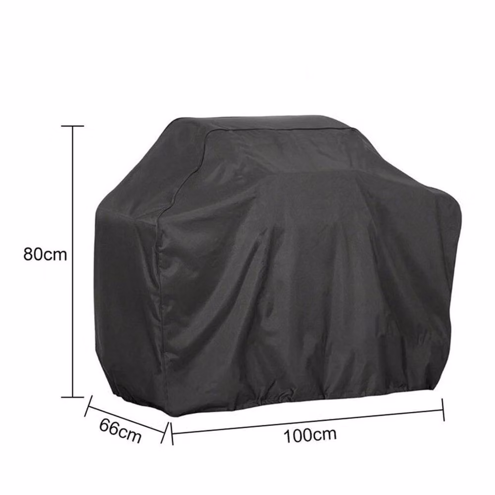 KORVIXA Heavy Duty Waterproof Black Gas Grill BBQ Cover W: 100 cm, D: 66 cm, H: 80 cm – 2
