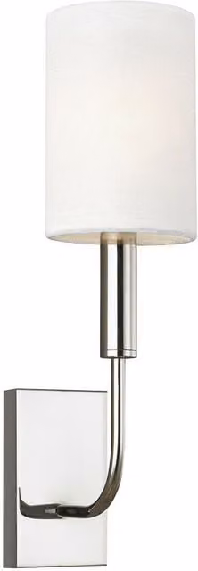Loops LED Wall Light Sconce in Silver and White with E14 60W Bulb Compatibility
