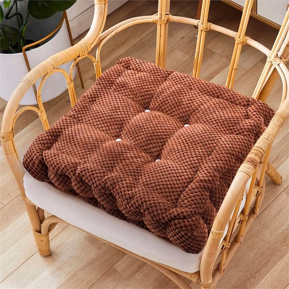 Kelvenix Adult Chunky Pineapple Fluff Seat Chair Cushion in Brown, W/D/H: 190 x 100 x 9.5 cm – 5