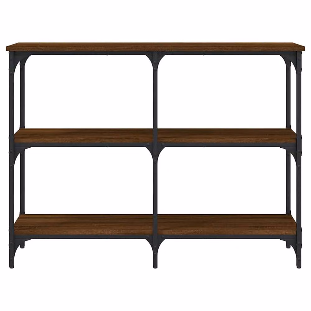 Berkfield Home Console Table in Brown Oak, W/D/H: 100 x 29 x 75 cm – 4