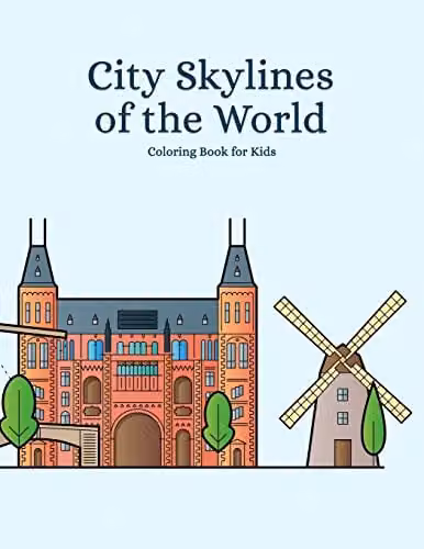 City Skylines of the World Colouring Book for Kids by Independently Published, Multicolour