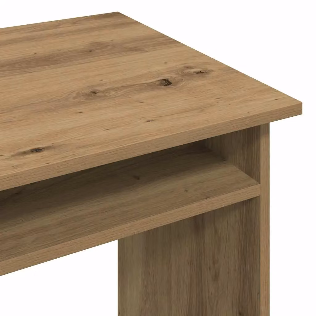 Berkfield Artisan Oak Writing Desk in Brown, W/D/H: 90 x 50 x 74 cm – 5