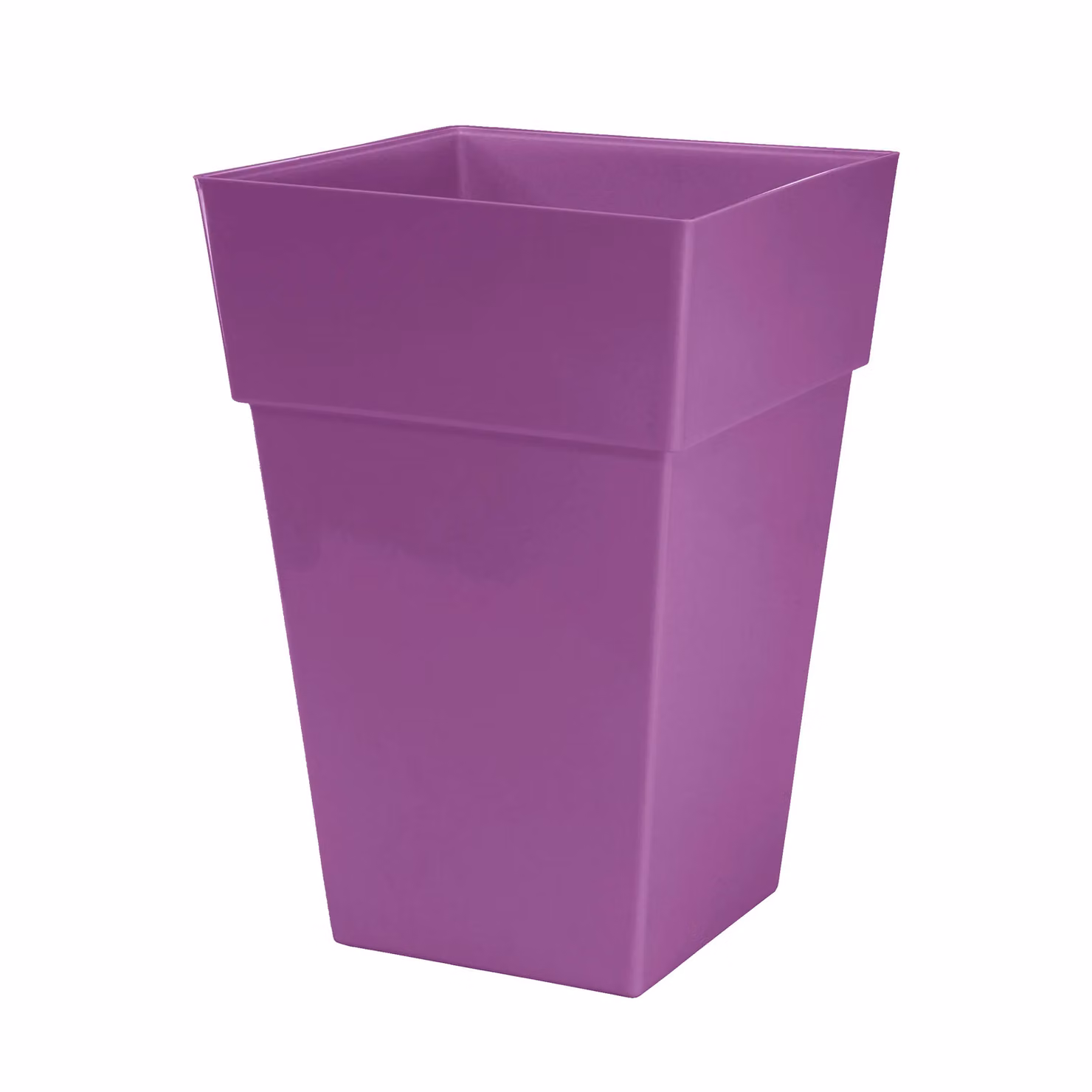 Simpa Moda Milano 28L Gloss Plastic Planter Tubs, Set of 2, Purple, H 46 x W 31 x D 31 cm – 2