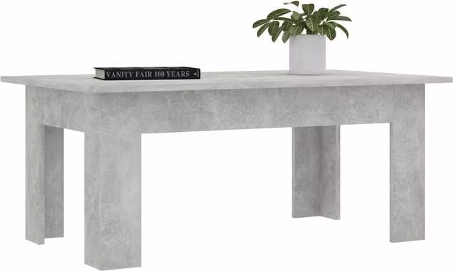 Berkfield Home Modern Rectangular Coffee Table in Concrete Grey, W/D/H: 100 x 60 x 42 cm – 1