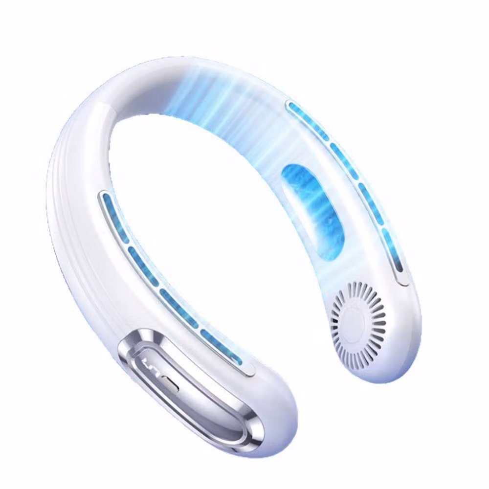Quipulse Silent Neck-worn Turbo Fan in Blue – 1